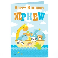 Discount Personalised Birthday Card - Animal Ark Nephew Kids For Nephew|For Kids