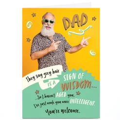 Personalised Birthday Card - A Sign of Wisdom, Dad For Dad|Funny