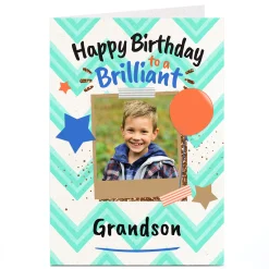 Outlet Personalised Birthday Card - Polaroid Brilliant Grandson Kids For Grandson|Grandson