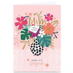 Online Personalised Birthday Card - Gorgeous Flower Vase, Mum For Mum|Mum