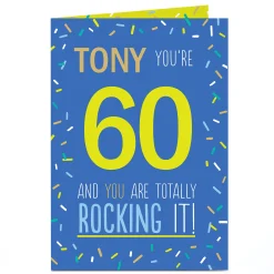 New Personalised Birthday Card - You're Totally Rocking It, Editable Age For Husband|For Grandad