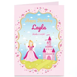 Best Personalised Birthday Card - Fairy Princess Kids For Kids|Birthday
