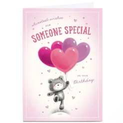 Clearance Personalised Birthday Card - Love Heart Balloons, Someone Special Birthday|For Her