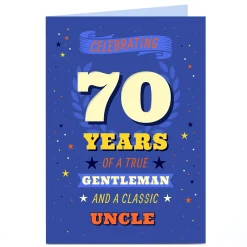 Hot Personalised Birthday Card - Gentleman & A Classic, Editable Age For Uncle|For Grandad