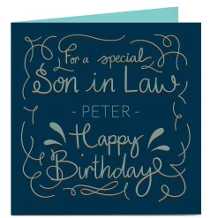 Hot Personalised Birthday Card - Special Son-In-Law Premium Square|Birthday