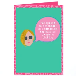 Card Factory Personalised Birthday Card - Spoken To Your Manager