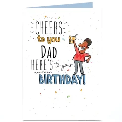 Card Factory Personalised Birthday Card - Cheers To You, Dad