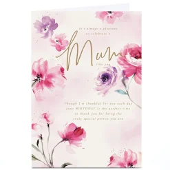 New Personalised Birthday Card - Truly Special Person Pink Flowers, Mum For Mum|Mum