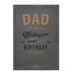 Card Factory Personalised Birthday Card - A Truly Happy Birthday, Dad