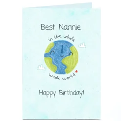 Best Personalised Birthday Card - Best Nannie in the Whole Wide World Birthday|For Her