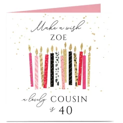 New Personalised Birthday Card - Lovely Cake, Editable Age & Recipient For Sister|For Niece