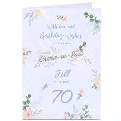 Card Factory Personalised Birthday Card - Sister-in-Law, Editable Age