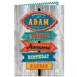Outlet Personalised Birthday Card - Signpost Birthday|For Him