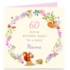 Outlet Personalised Birthday Card - Birthday Wishes Nanna, Editable Age 60Th Birthday|Premium Square