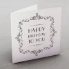 Discount Personalised Birthday Card - Decadent Black & White Design Birthday|For Her