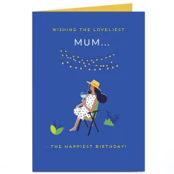 New Personalised Birthday Card - Wishing the Loveliest For Mum|Mum