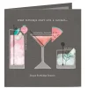 Hot Personalised Birthday Card - Great Birthdays Start With A Cocktail Premium Square|Birthday