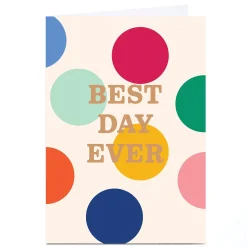 Kids Card Factory Personalised Birthday Card - Best Day Ever Spots