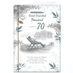 Sale Personalised Birthday Card - Great Grandad You Always Bring Such Happiness, Editable Age For Grandad|For Dad