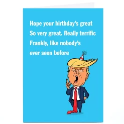 Card Factory Personalised Birthday Card - Really Terrific Frankly