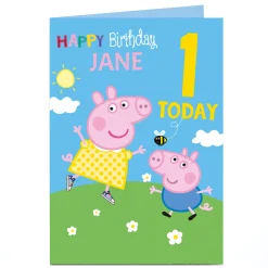 Clearance Personalised Birthday Card - Peppa Pig, Editable Age Kids For Son|For Nephew
