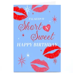 Outlet Personalised Birthday Card - I'll keep it Short N' Sweet For Friend|Trending