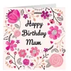 Discount Personalised Birthday Card - Pretty Pink Flowers, Mum For Mum|Mum