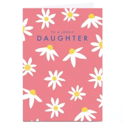 Card Factory Personalised Birthday Card - Pink Daisies, Daughter
