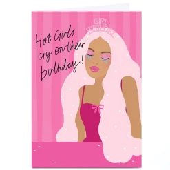New Personalised Birthday Card - Hot Girls Cry On Their Birthday! Trending|Female Friend