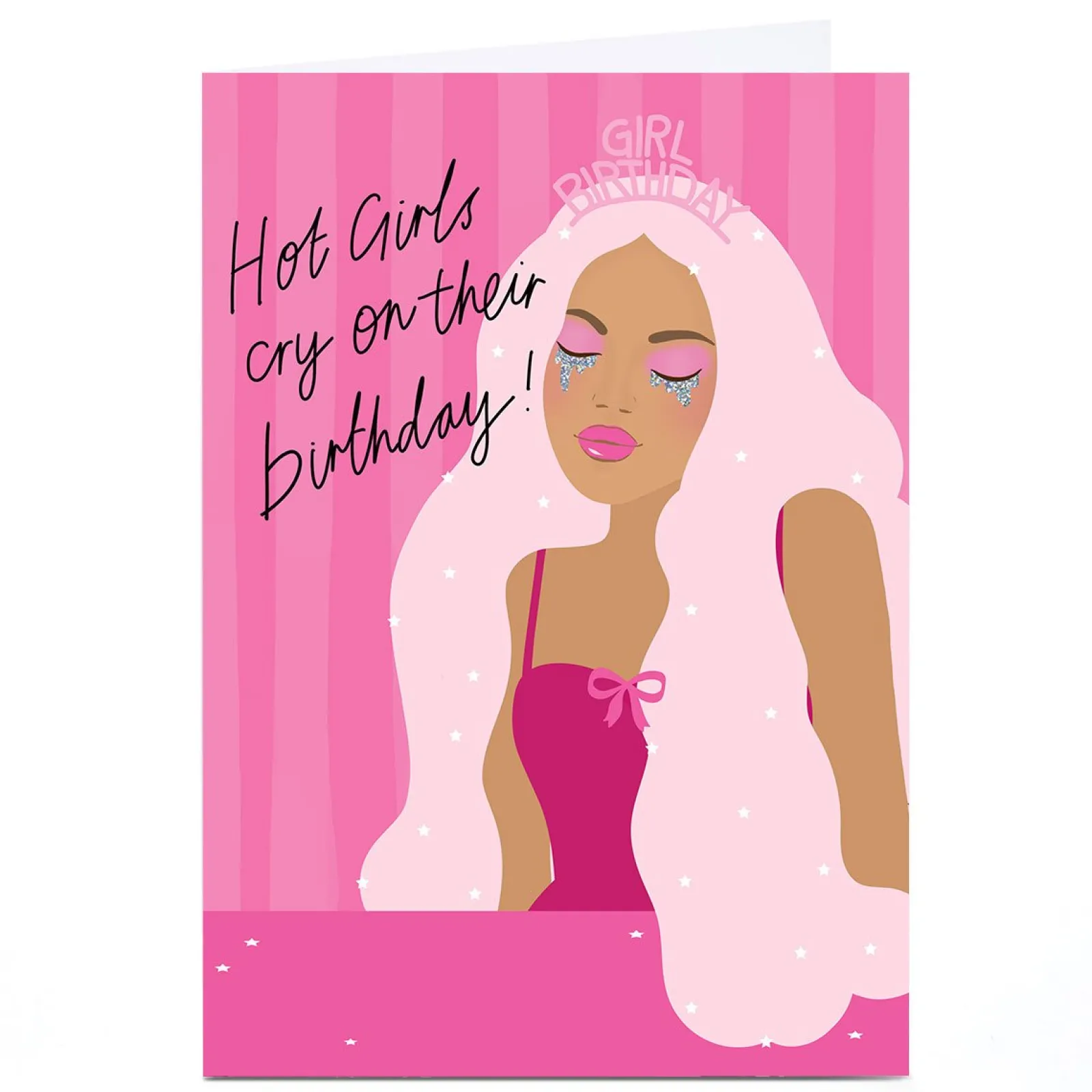 New Personalised Birthday Card - Hot Girls Cry On Their Birthday! Trending|Female Friend