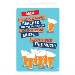 Card Factory Personalised Birthday Card - Drink This Much...