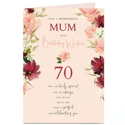 Card Factory Personalised Birthday Card - Perfect For Celebrating You, Editable Age