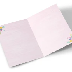 Card Factory Personalised Birthday Card - Flowers & Stripes, Editable Age