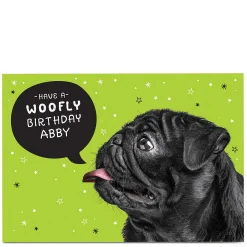 Online Personalised Birthday Card - Woofly Birthday Pug Birthday|For Him