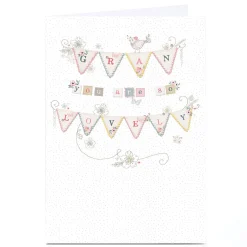 Best Personalised Birthday Card - So Lovely Bunting, Gran For Grandma|Birthday