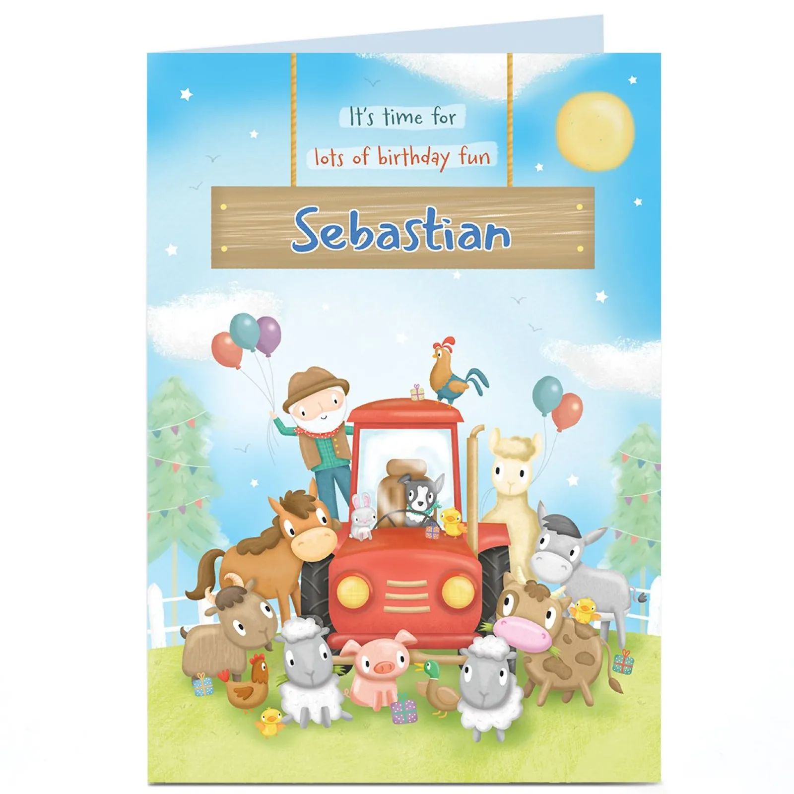 Best Personalised Birthday Card - Farmyard Fun Kids For Kids|Birthday