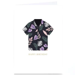 Card Factory Personalised Birthday Card - Hawaiian shirt