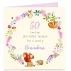 Best Personalised Birthday Card - Lovely Wishes Woodland Wreath, Editable Age For Wife|For Mum