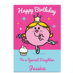 Kids Card Factory Personalised Birthday Card - Daughter Little Miss Princess