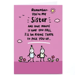 Card Factory Personalised Birthday Card - After I Stop Laughing, Sister