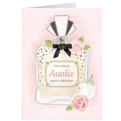 Outlet Personalised Birthday Card - Perfume Bottle, Auntie For Auntie|Birthday