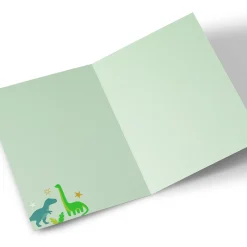 Kids Card Factory Personalised Birthday Card - Roarsome Green Dinosaurs, Grandson
