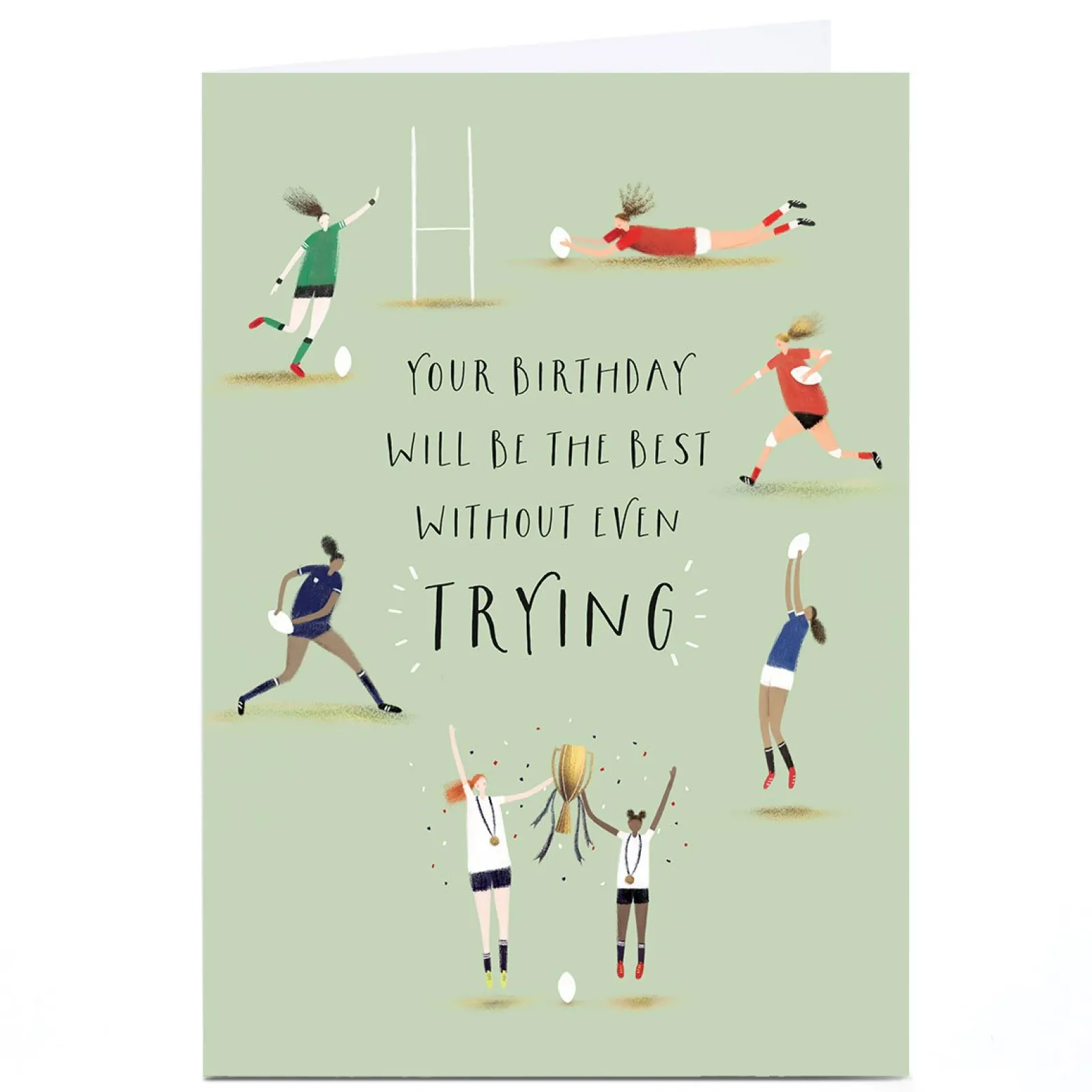Personalised Birthday Card - The Best Without Even Trying Trending|Female Friend