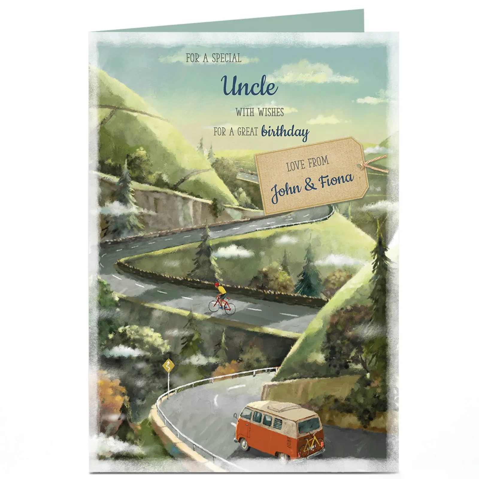 Best Personalised Birthday Card - Uncle Country Camper Van For Uncle|Birthday