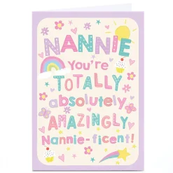 Card Factory Personalised Birthday Card - Amazingly Nannie-ficent, Nannie