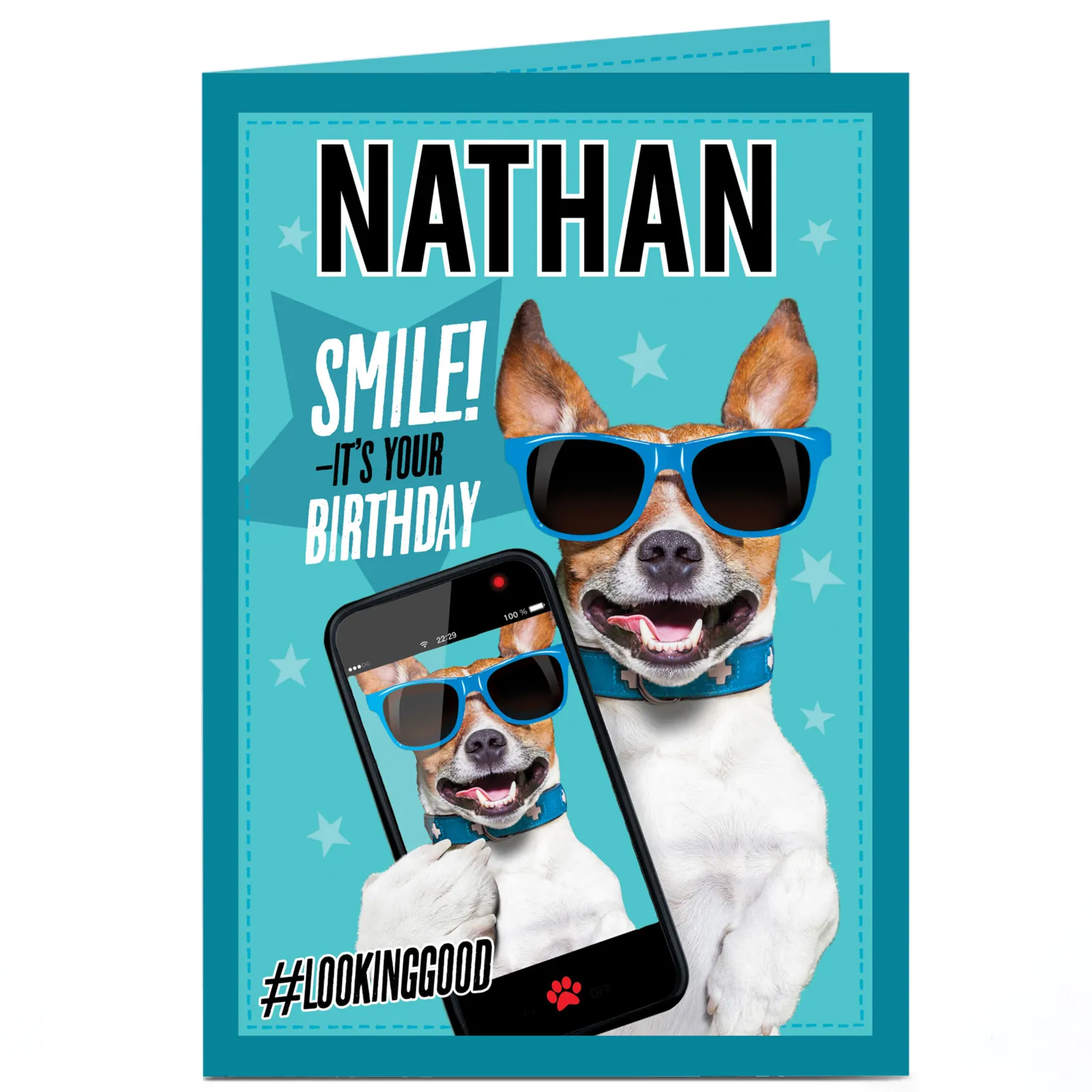 Personalised Birthday Card - Dog Selfie 40Th Birthday|Special Age