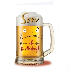 Card Factory Personalised Birthday Card - One Ale of a Birthday, Son