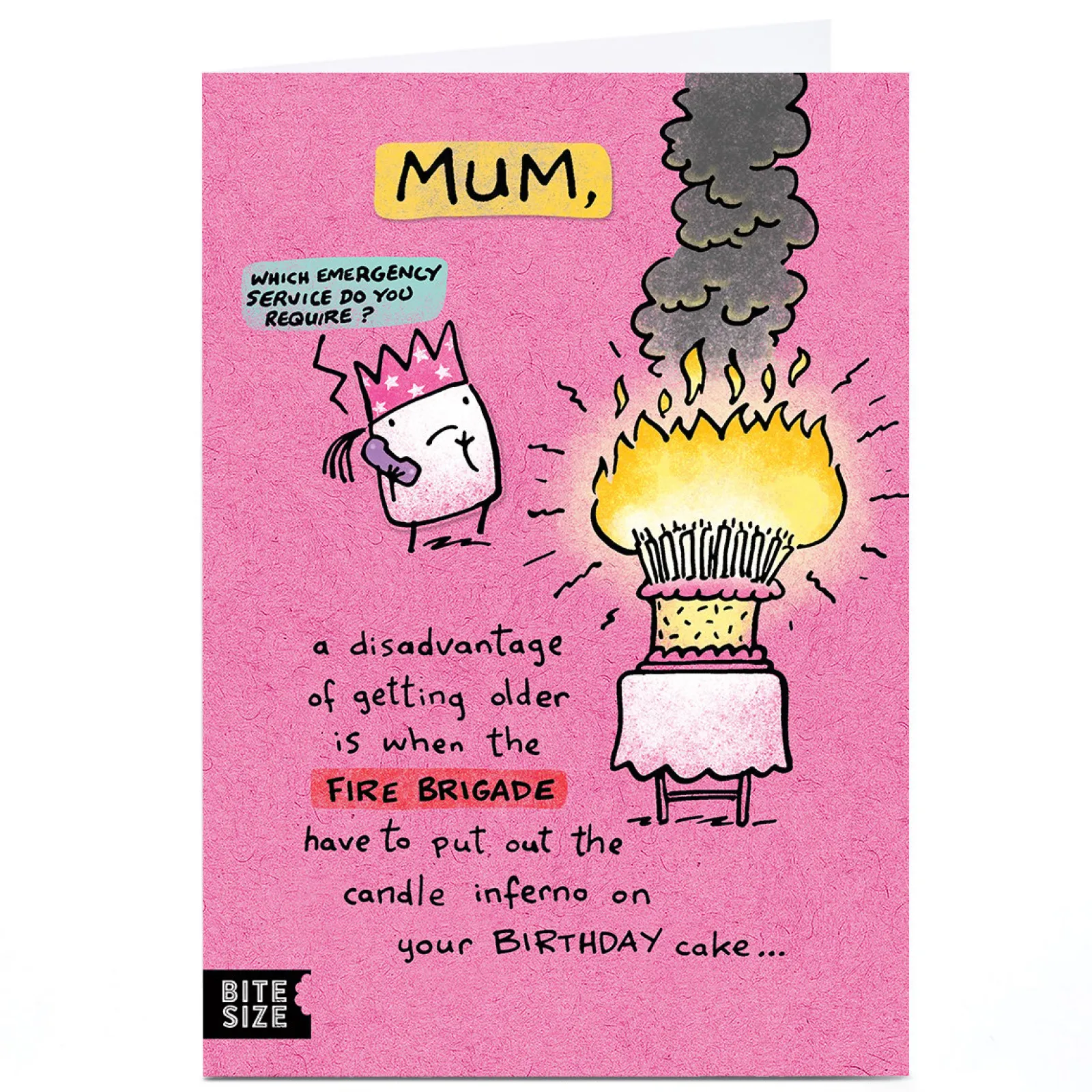 Personalised Birthday Card - Candle Inferno, Mum For Mum|Funny