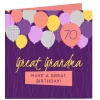 Card Factory Personalised Birthday Card - Balloons Have A Great Day, Editable Age