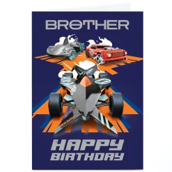 Sale Personalised Birthday Card - HotWheels - Cars Kids For Brother|For Kids